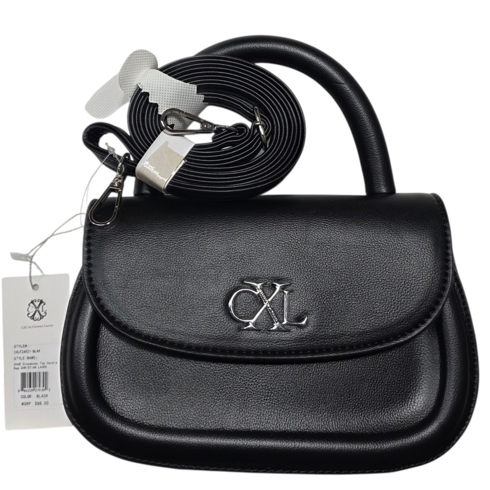 CXL by Christian Lacroix Bag Womens Small Black Char Crossbody Top Handle NWT